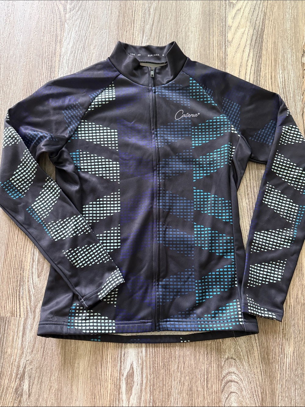 Catena Black & Teal Cycling or Running  Jacket